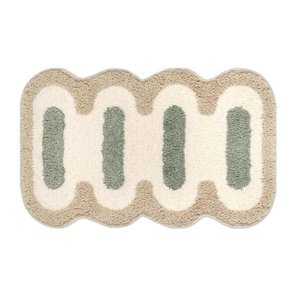 Tapis de Bain Doux Géométrique Antidérapant