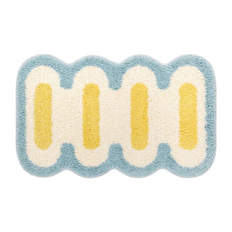 Tapis de Bain Doux Géométrique Antidérapant