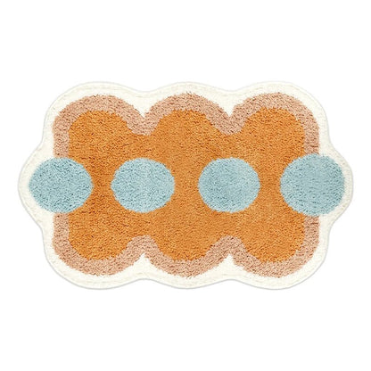 Tapis de Bain Doux Géométrique Antidérapant