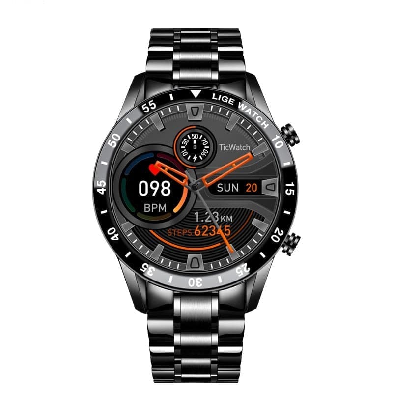 Montre Smart Élégante Acier Inoxydable Homme