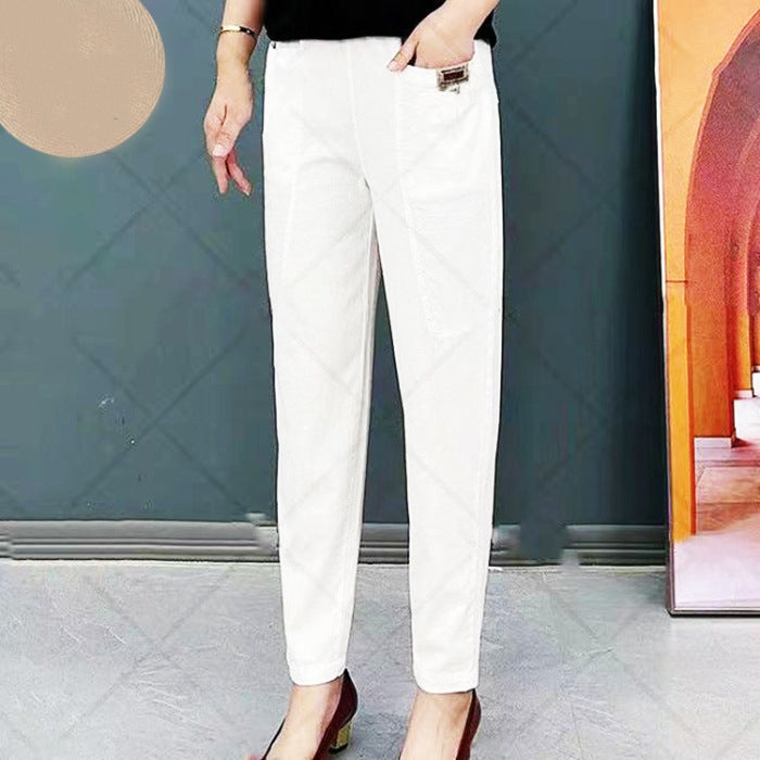 Pantalon Femme Coton Doux - Coupe Décontractée et Durable