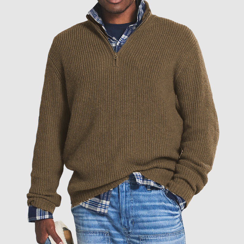 Pull en laine épais à capuche pour homme hiver