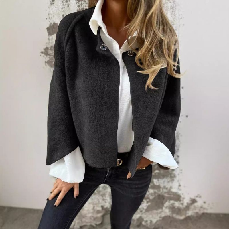 Veste Femme Hivernale en Laine Châle Beige