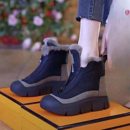 Bottes Hiver Imperméables Doublure Polaire à Fermeture Éclair - LuxeStyle