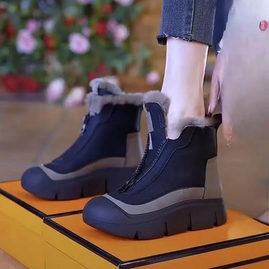 Bottes Hiver Imperméables Doublure Polaire à Fermeture Éclair - LuxeStyle