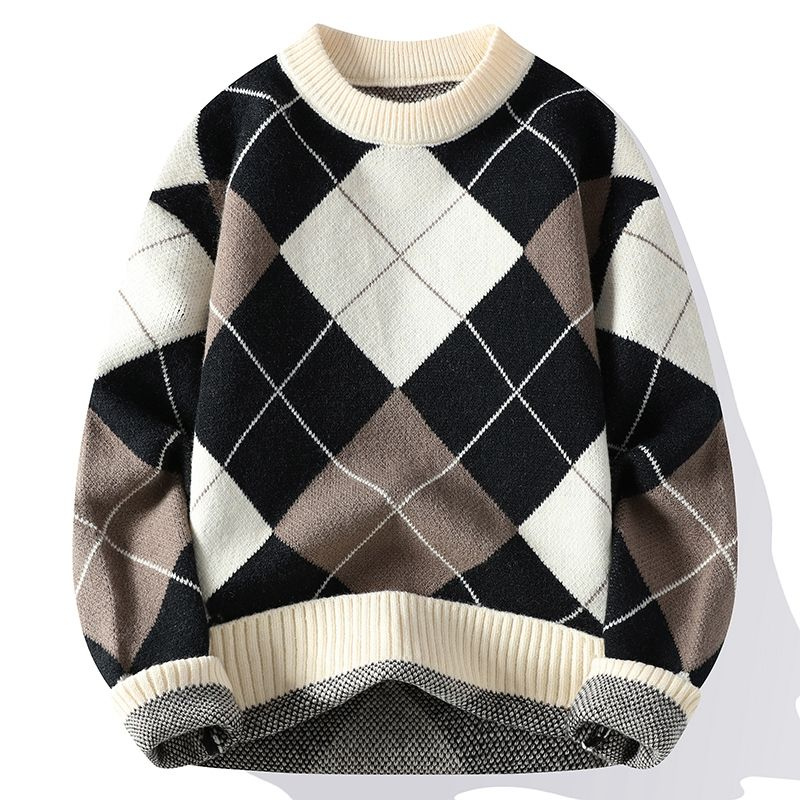 Pull Homme Hiver Chic – Tricot Élégant avec Motif Texturé - LuxeStyle