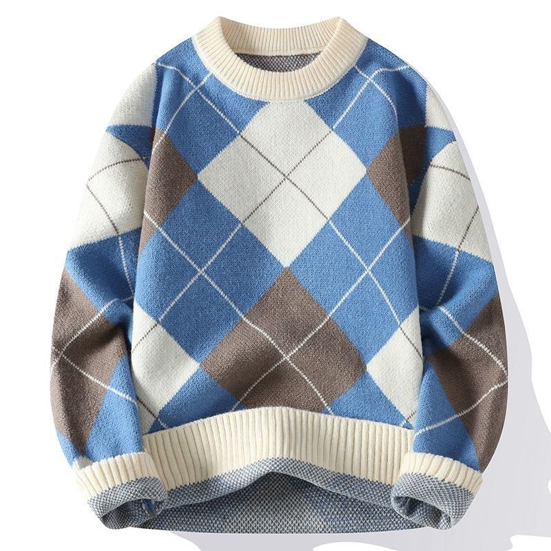 Pull Homme Hiver Chic – Tricot Élégant avec Motif Texturé