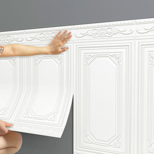 Sticker Mural 3D Blanc Décoratif en Vinyle - LuxeStyle