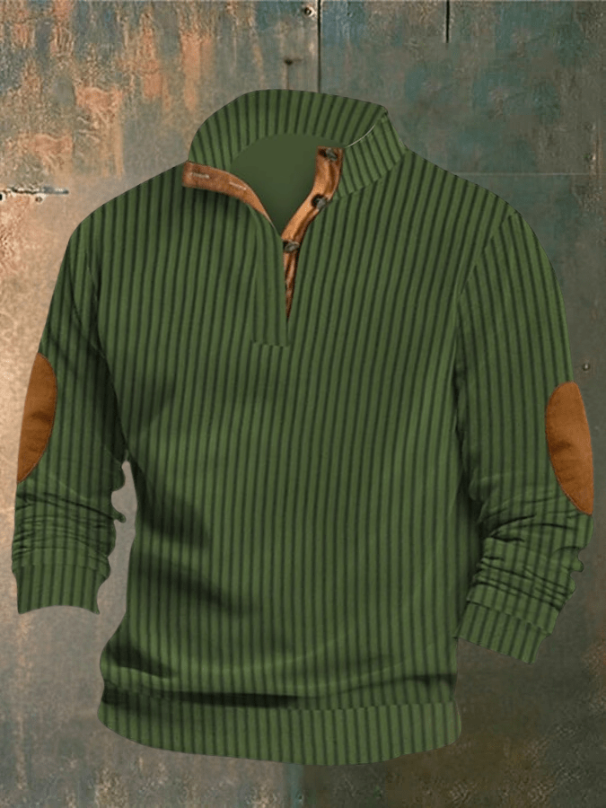 Pull Homme Tricot Noir Marron Élégant