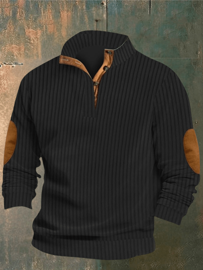 Pull Homme Tricot Noir Marron Élégant - LuxeStyle