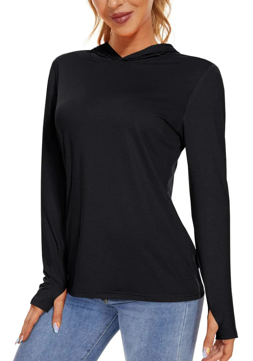 Sweat à capuche féminin léger et protecteur