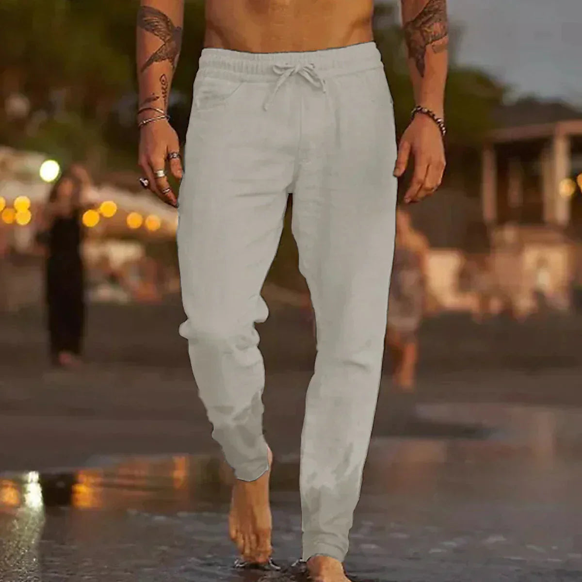 Pantalons Lin Homme Élégants