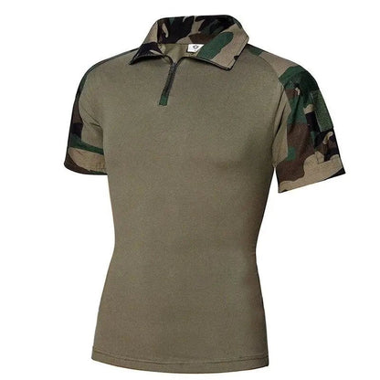 T-shirt léger zippé col montant sport