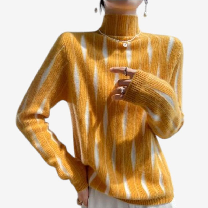 Pull Femmes Manches Longues Col Roulé Décontracté