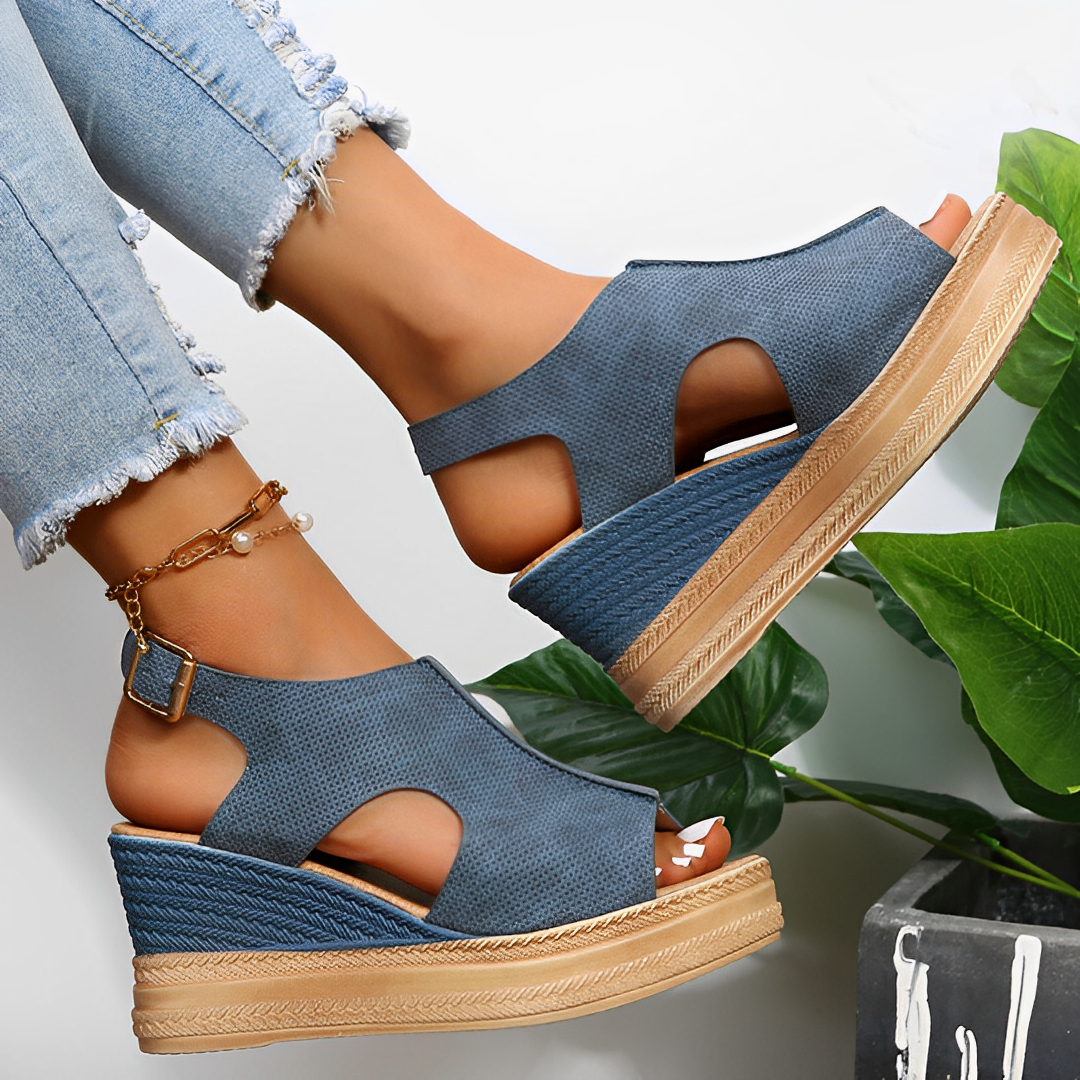 Sandales Platesforme Élégantes Argent pour Femme