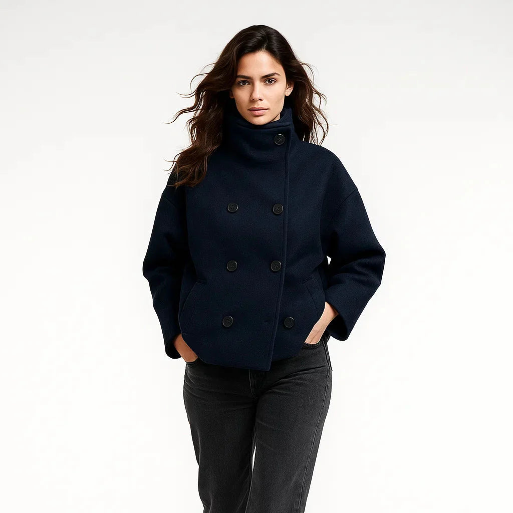 Manteau Femme Hiver Chaud à Col Montant