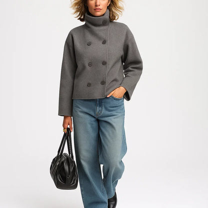 Manteau Femme Hiver Chaud à Col Montant - LuxeStyle
