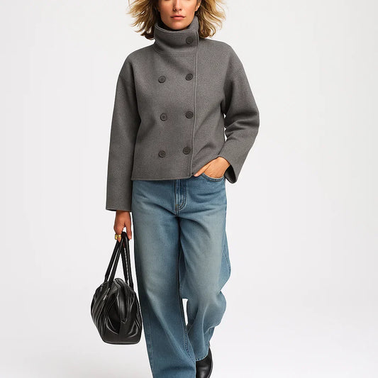 Manteau Femme Hiver Chaud à Col Montant - LuxeStyle
