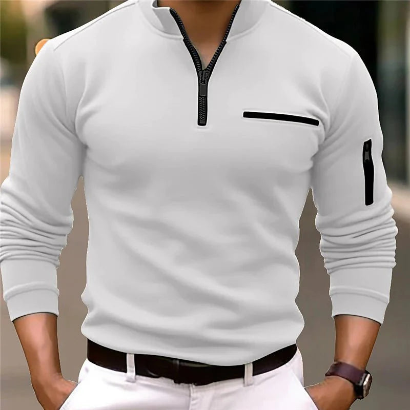 Polo Zippé Chic et Confortable pour Homme