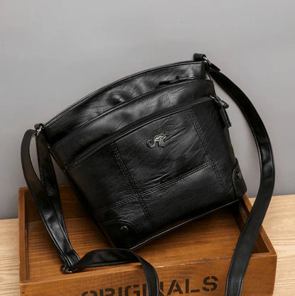 Sac à main cuir noir élégant femme - LuxeStyle