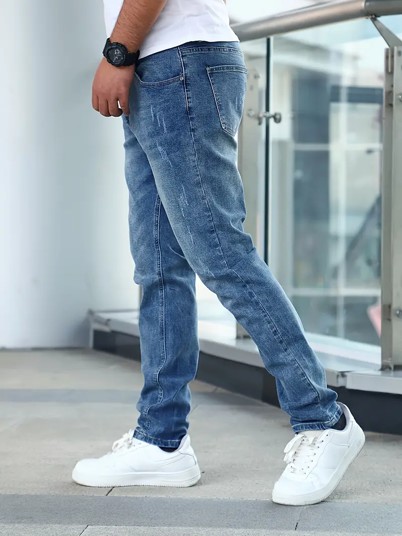 Jean Détente Homme Bleu Foncé Relaxe