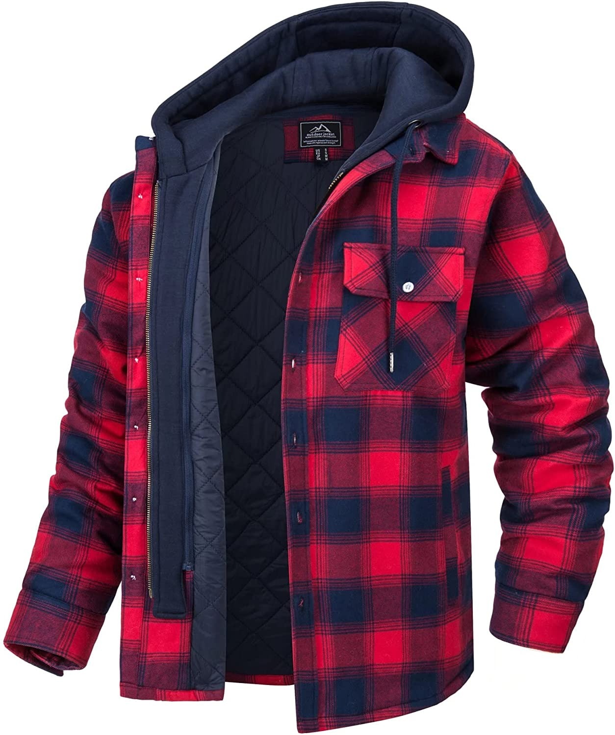 Veste Quiltée Homme Hiver - Doublure Réchauffante & Capuche pour un Style Actuel
