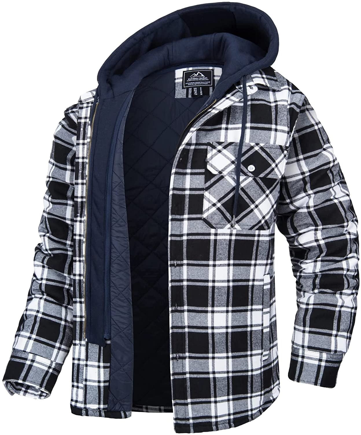 Veste Quiltée Homme Hiver - Doublure Réchauffante & Capuche pour un Style Actuel