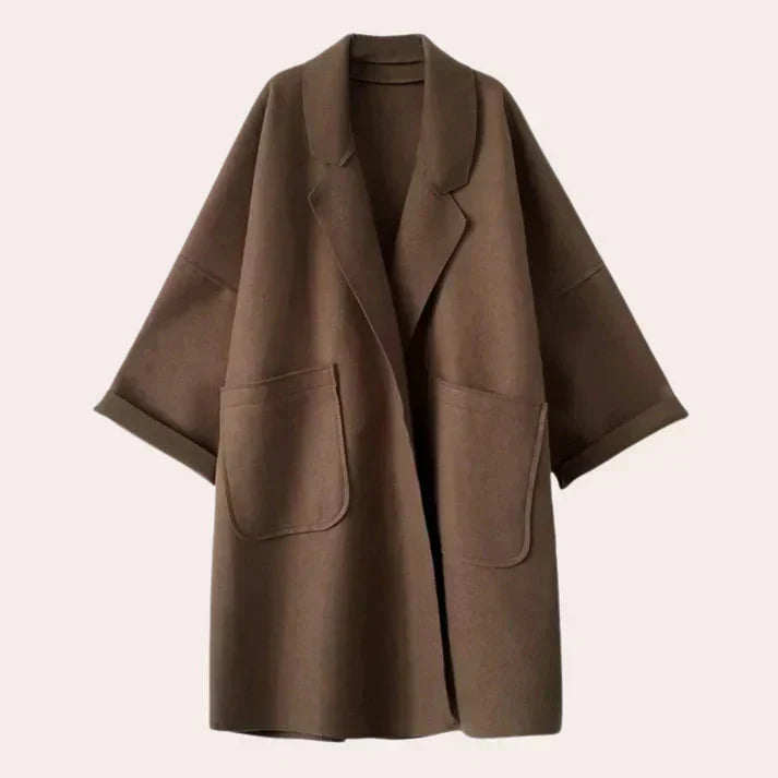 Manteau femme élégant long modèle classique