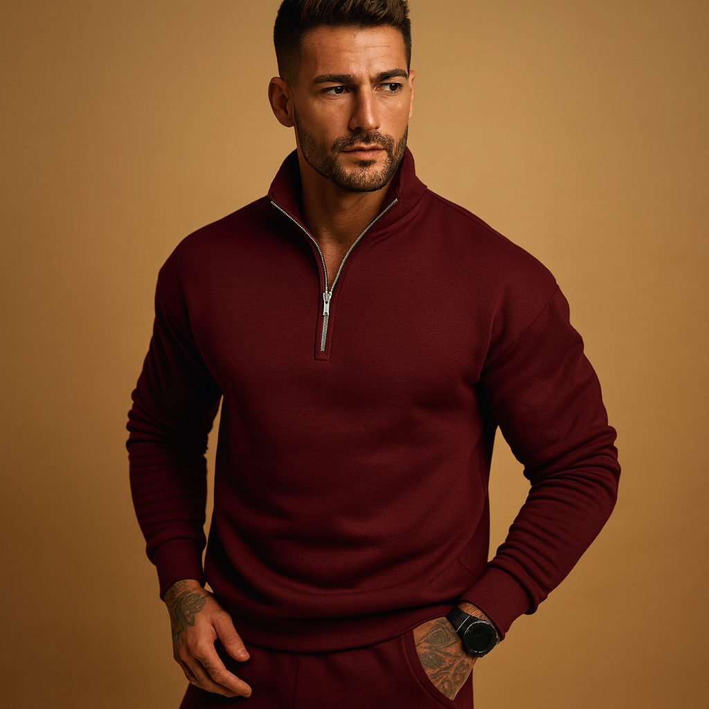 Sweat à capuche homme beige confortable