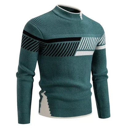 Pull Homme Hiver Géométrique Élégant
