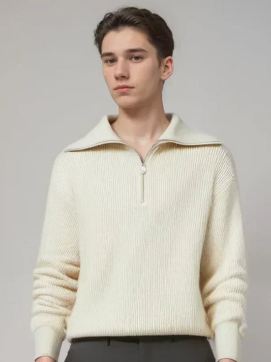 Pull Homme Rayé Zippé pour Tous les Jours - LuxeStyle