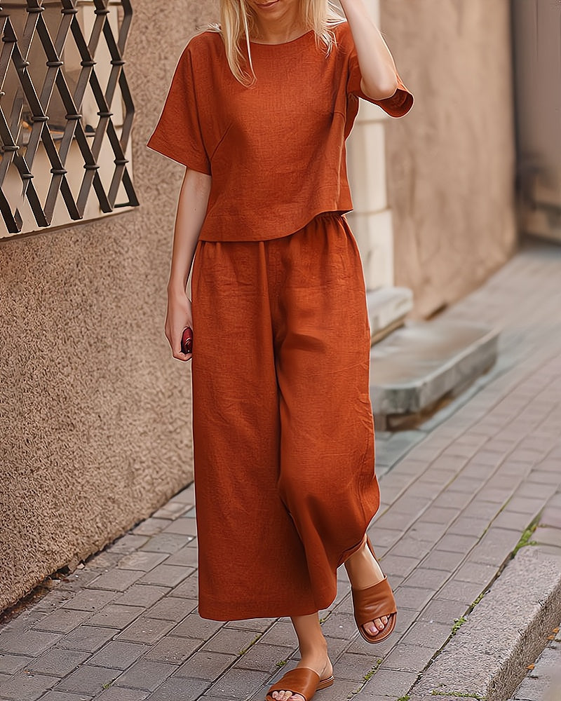 Ensemble Femme Été Léger - Robe 2 Pièces Chic Décontracté