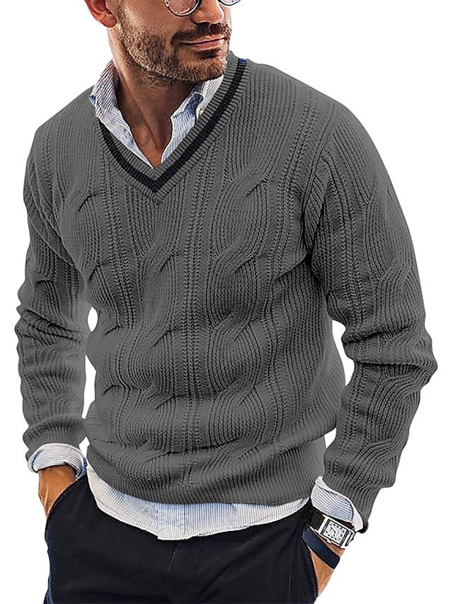 Pull Homme Hiver Chaud à Manches Longues