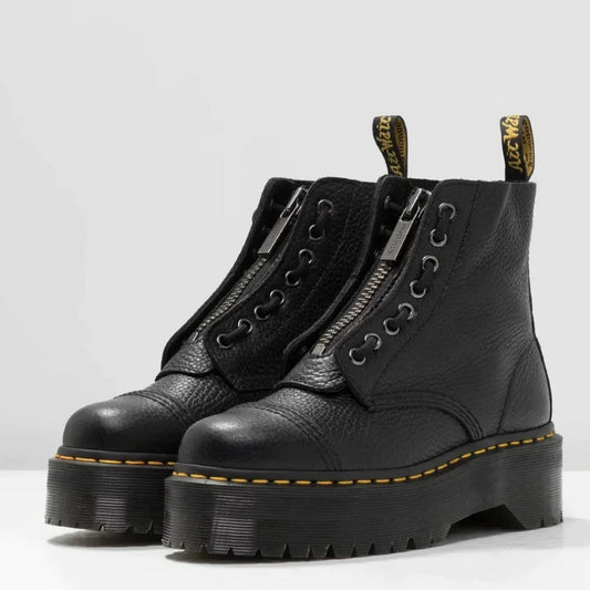 Bottes Féminines en Cuir Noir Élégantes - LuxeStyle