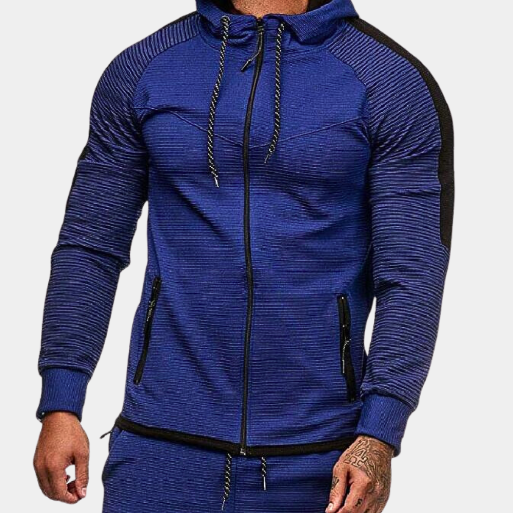 NIKO - Veste à Capuche Rayée pour Homme