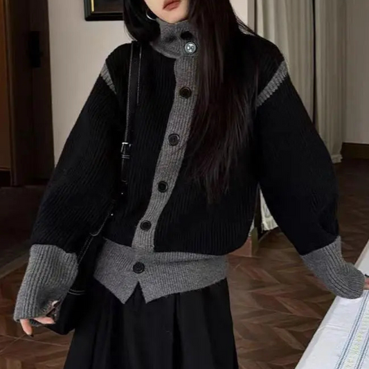 KATRINE - Cardigan Tricoté À la mode pour Femme