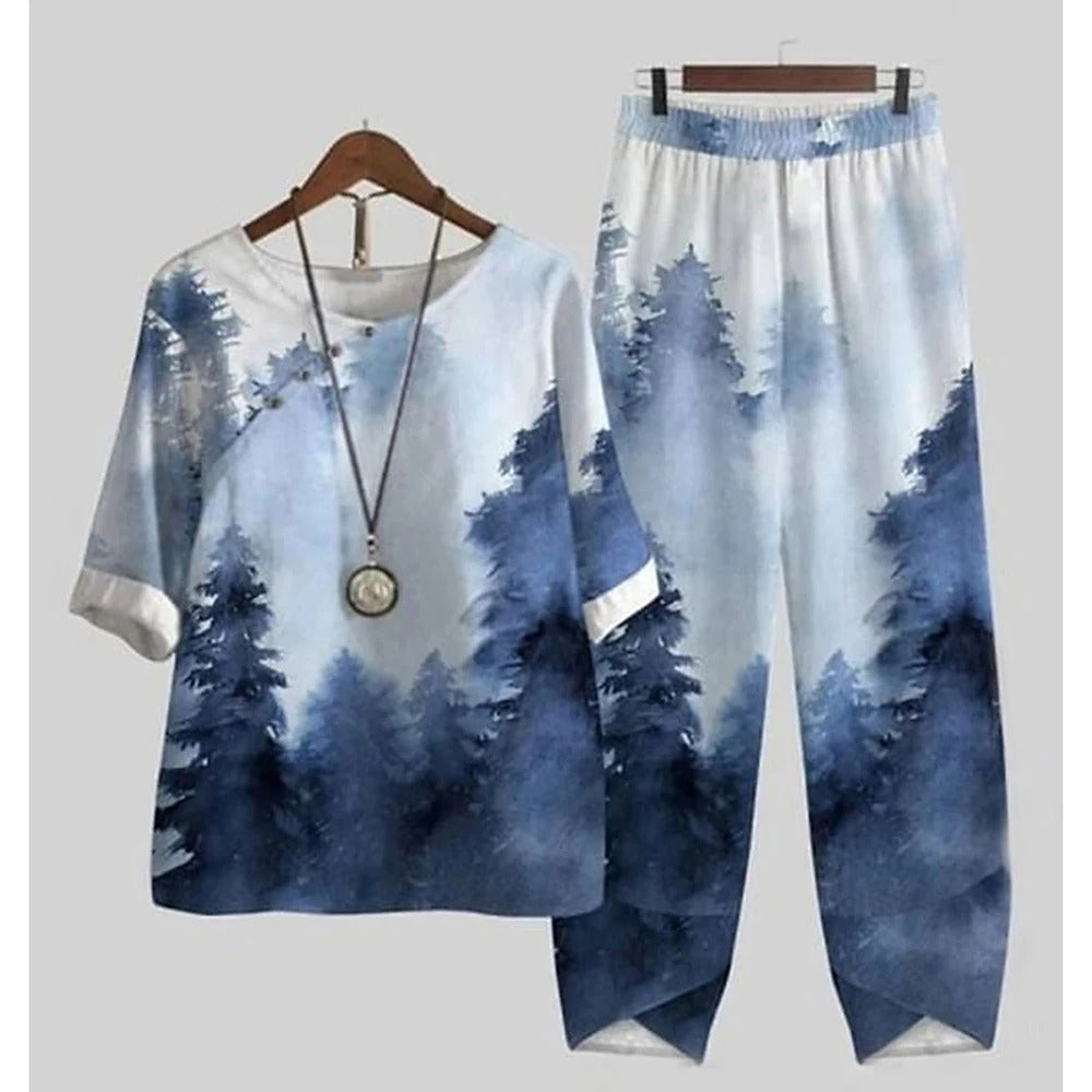 Alyse - Ensemble deux pièces chic avec chemise légère et pantalon confortable