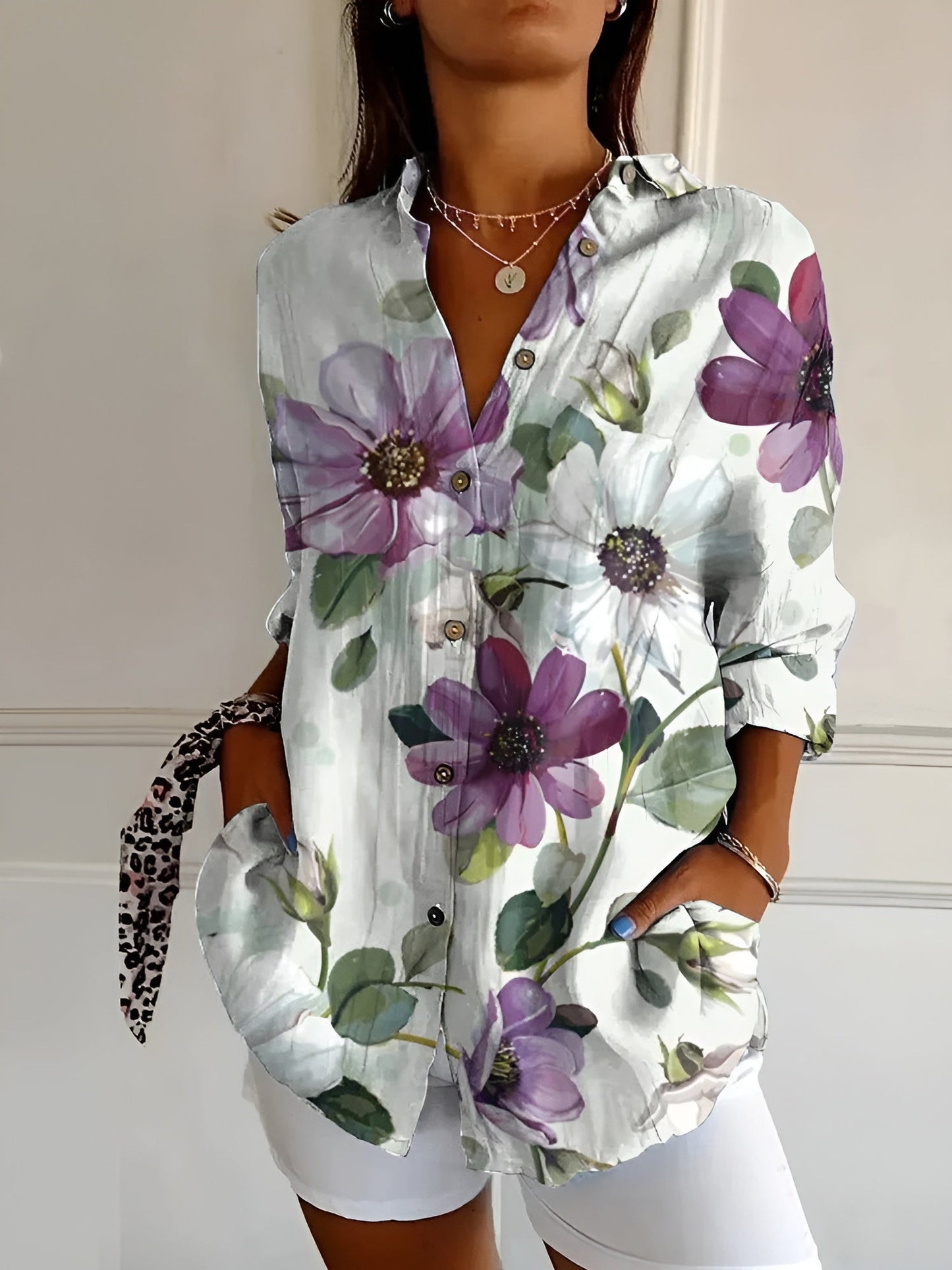 Blouse Féminine Élégante pour Travail ou Quotidien