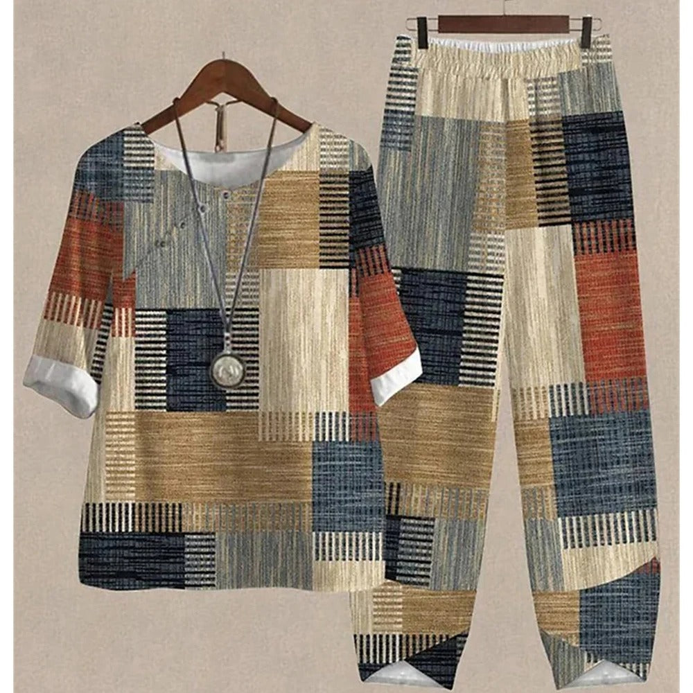 Alyse - Ensemble deux pièces chic avec chemise légère et pantalon confortable