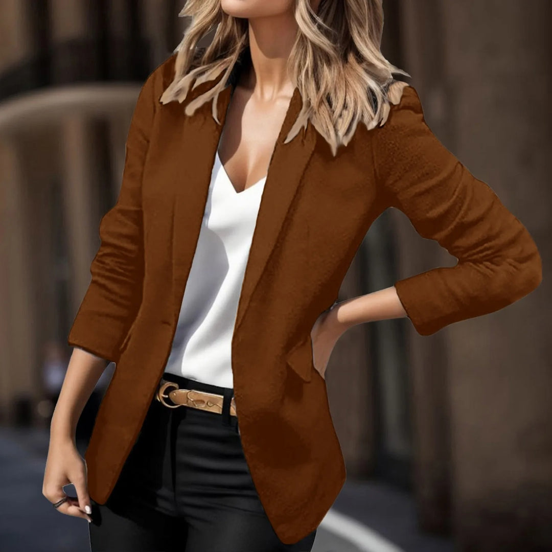 Veste Élégante Manches Longues Poches Côté - LuxeStyle