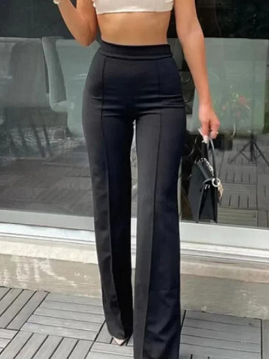 Pantalon Femme Élégant à Taille Élevée - LuxeStyle