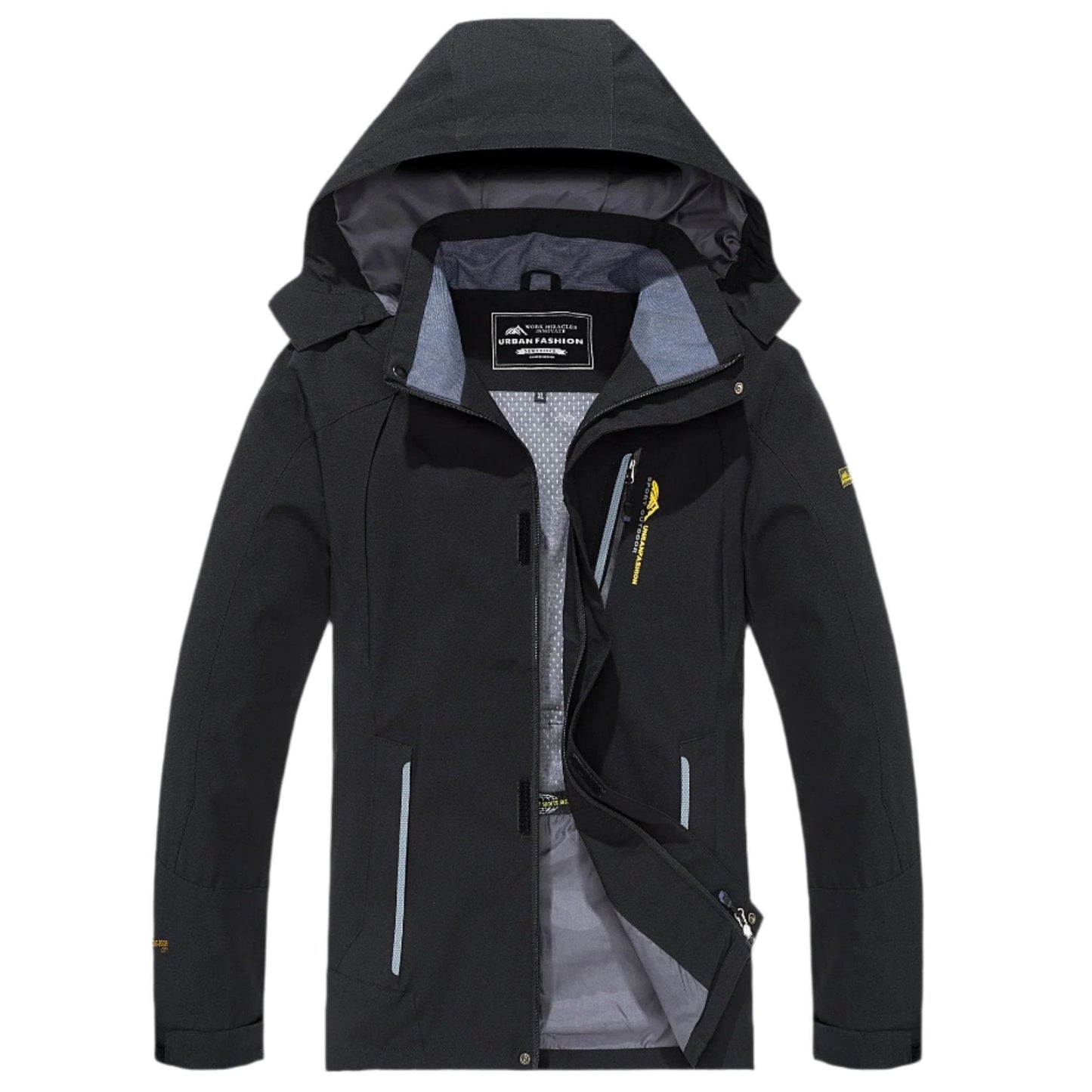 Veste Imperméable Homme avec Capuche et Zip pour Randonnée