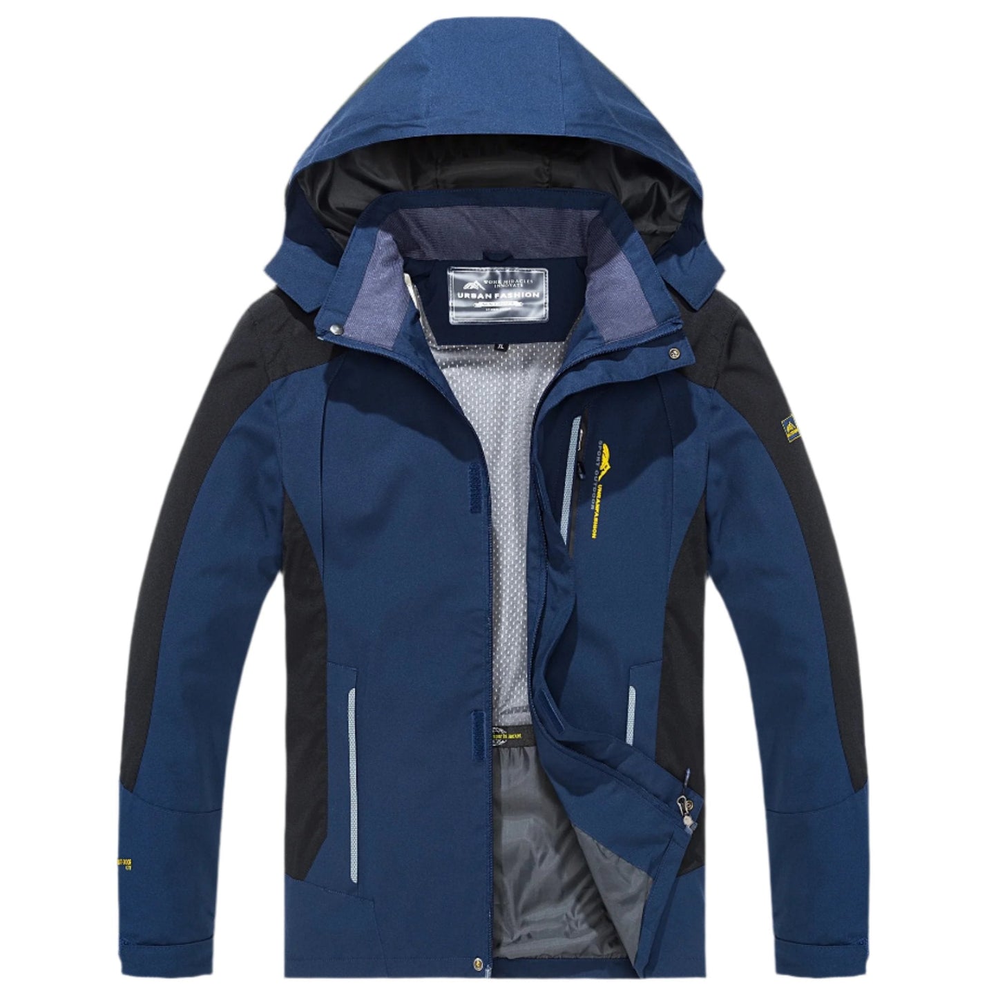 Veste Imperméable Homme avec Capuche et Zip pour Randonnée