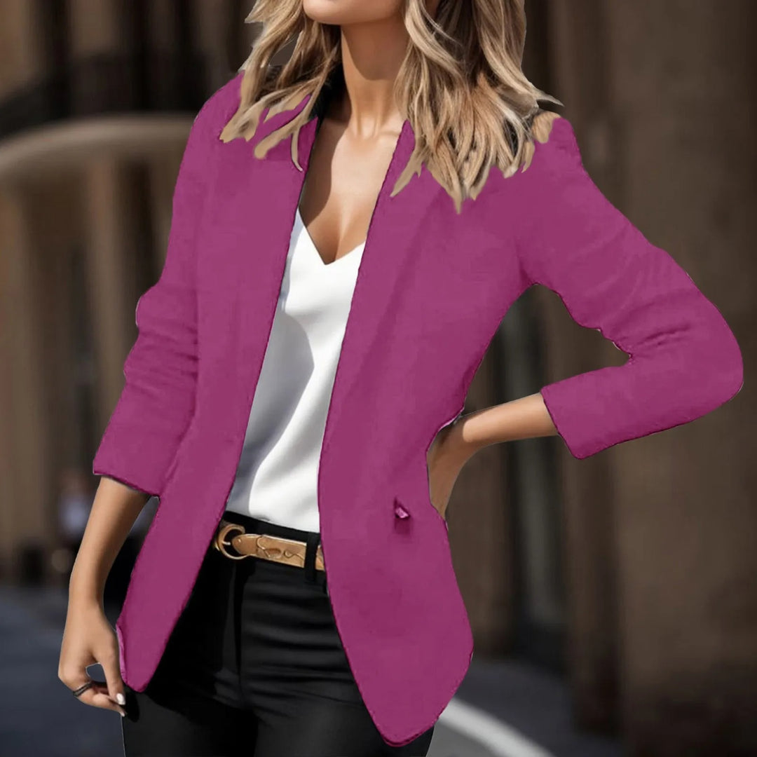 Veste Élégante Manches Longues Poches Côté
