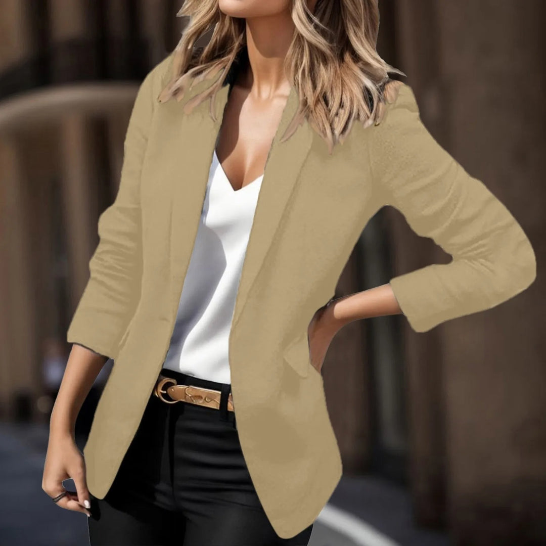 Veste Élégante Manches Longues Poches Côté