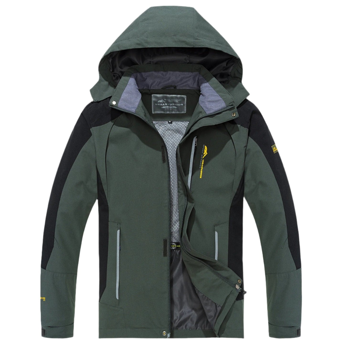 Veste Imperméable Homme avec Capuche et Zip pour Randonnée