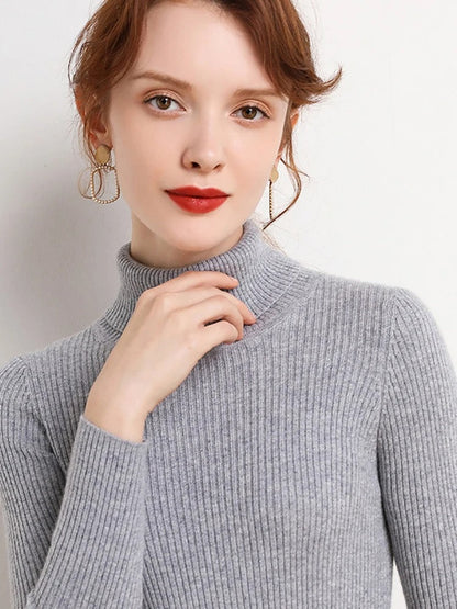 Pull à col roulé marine femme élégant