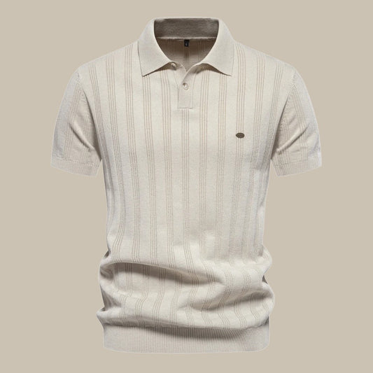 Chemise Polo Homme Coton Beige Été - LuxeStyle