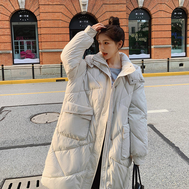 Manteau Hivernal Douillet à Fermeture Éclair pour Femme
