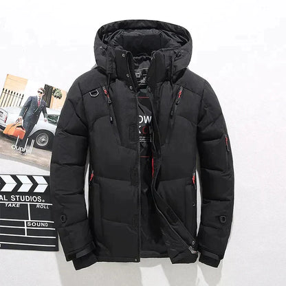 Veste hivernale épaisse pour homme avec capuche